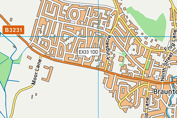 EX33 1DD map - OS VectorMap District (Ordnance Survey)