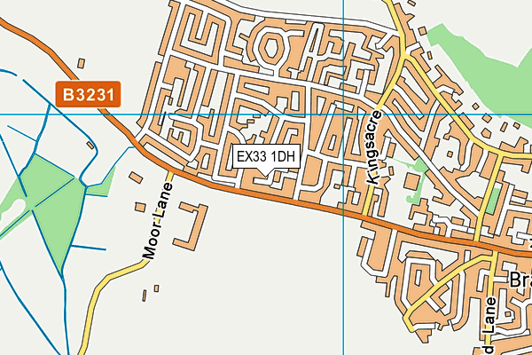 EX33 1DH map - OS VectorMap District (Ordnance Survey)