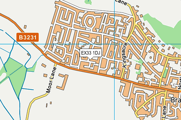EX33 1DJ map - OS VectorMap District (Ordnance Survey)