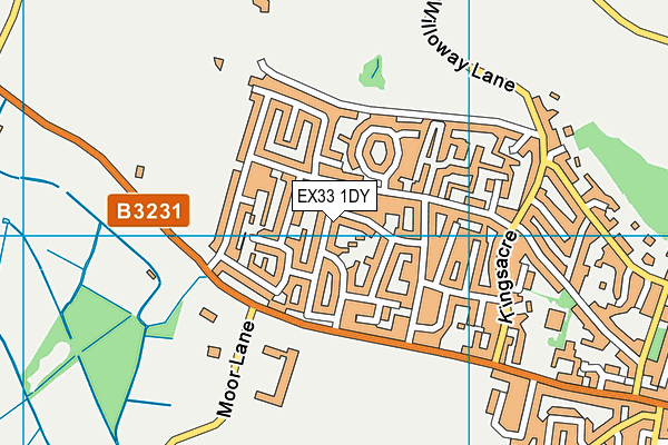 EX33 1DY map - OS VectorMap District (Ordnance Survey)
