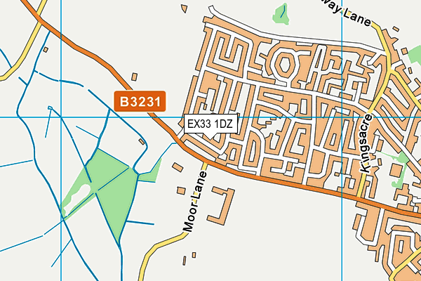 EX33 1DZ map - OS VectorMap District (Ordnance Survey)