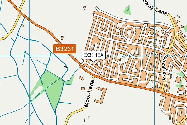 EX33 1EA map - OS VectorMap District (Ordnance Survey)