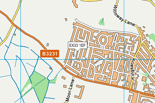 EX33 1EF map - OS VectorMap District (Ordnance Survey)
