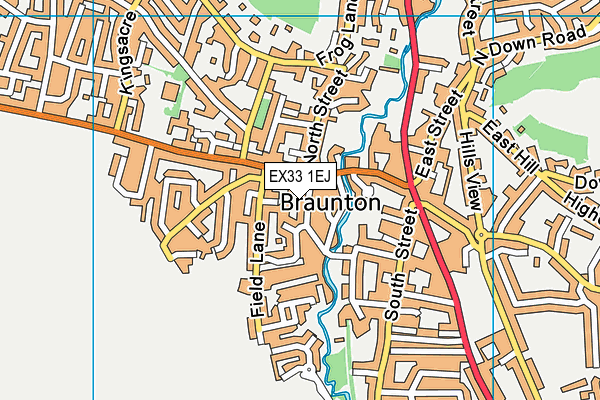 EX33 1EJ map - OS VectorMap District (Ordnance Survey)