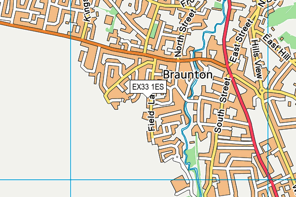 Braunton Cricket Club map (EX33 1ES) - OS VectorMap District (Ordnance Survey)