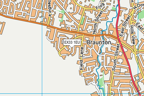 EX33 1EU map - OS VectorMap District (Ordnance Survey)