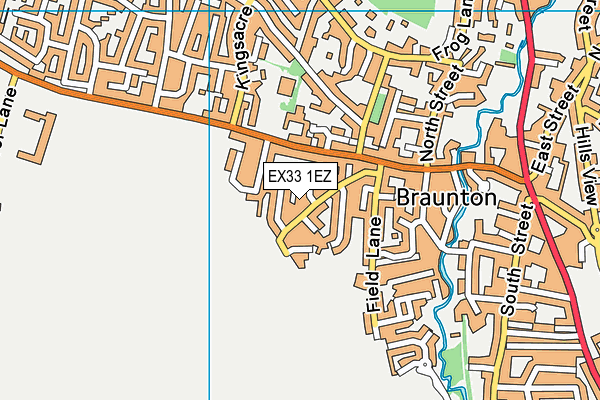EX33 1EZ map - OS VectorMap District (Ordnance Survey)