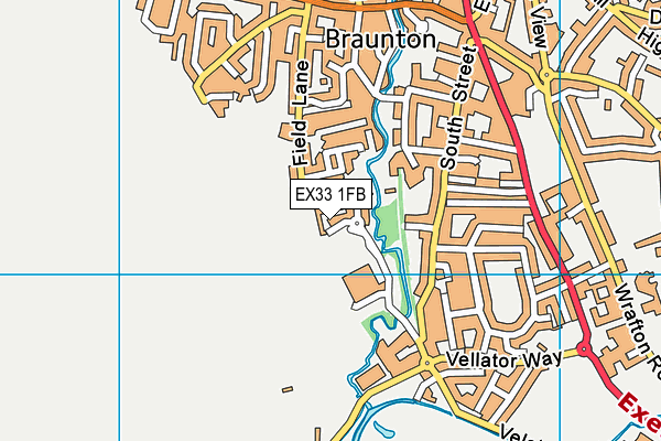 EX33 1FB map - OS VectorMap District (Ordnance Survey)