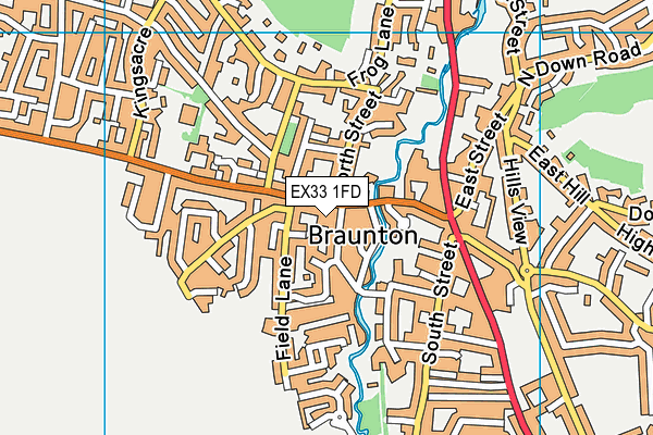 EX33 1FD map - OS VectorMap District (Ordnance Survey)