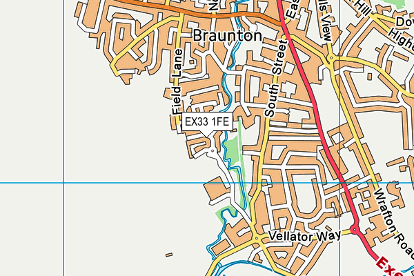 EX33 1FE map - OS VectorMap District (Ordnance Survey)