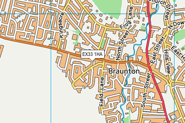 EX33 1HA map - OS VectorMap District (Ordnance Survey)