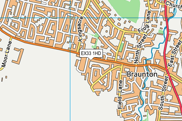 EX33 1HD map - OS VectorMap District (Ordnance Survey)