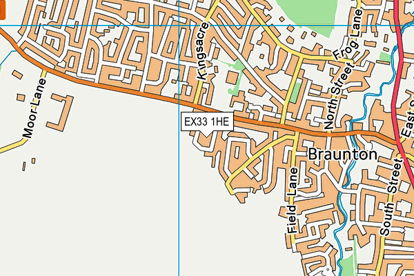 EX33 1HE map - OS VectorMap District (Ordnance Survey)