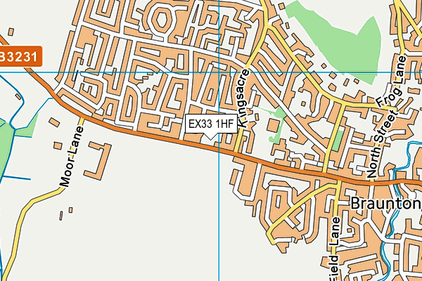 EX33 1HF map - OS VectorMap District (Ordnance Survey)