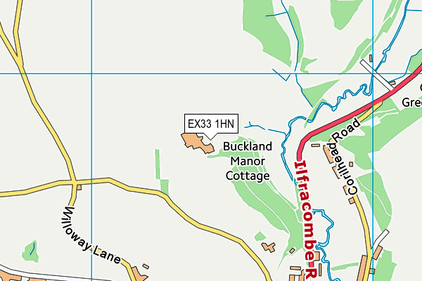EX33 1HN map - OS VectorMap District (Ordnance Survey)