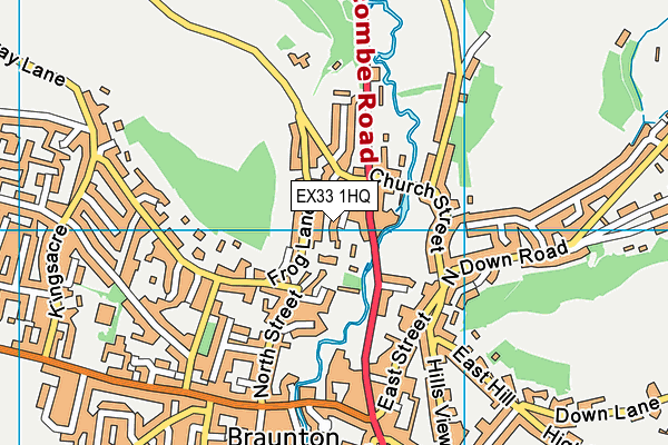 EX33 1HQ map - OS VectorMap District (Ordnance Survey)