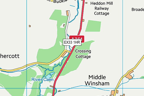 EX33 1HR map - OS VectorMap District (Ordnance Survey)