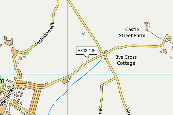 EX33 1JP map - OS VectorMap District (Ordnance Survey)