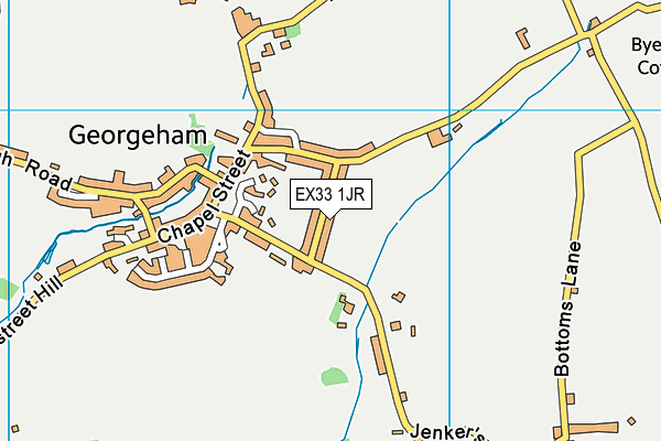 Georgeham Playing Field map (EX33 1JR) - OS VectorMap District (Ordnance Survey)
