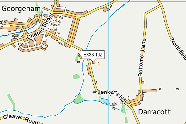 EX33 1JZ map - OS VectorMap District (Ordnance Survey)