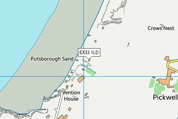 EX33 1LD map - OS VectorMap District (Ordnance Survey)