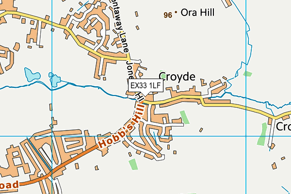 EX33 1LF map - OS VectorMap District (Ordnance Survey)