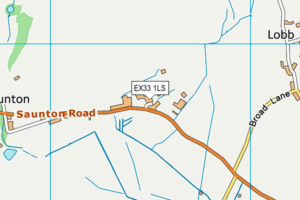 EX33 1LS map - OS VectorMap District (Ordnance Survey)