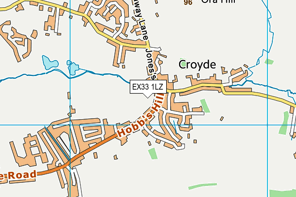 EX33 1LZ map - OS VectorMap District (Ordnance Survey)