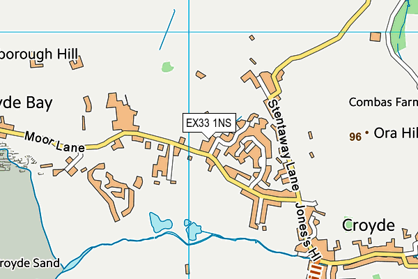 EX33 1NS map - OS VectorMap District (Ordnance Survey)