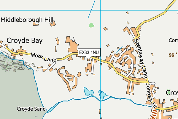 EX33 1NU map - OS VectorMap District (Ordnance Survey)