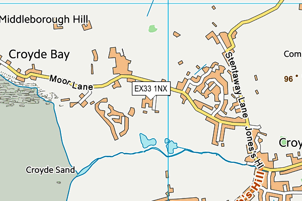 EX33 1NX map - OS VectorMap District (Ordnance Survey)