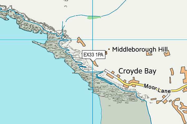 EX33 1PA map - OS VectorMap District (Ordnance Survey)