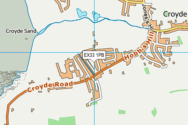 EX33 1PB map - OS VectorMap District (Ordnance Survey)