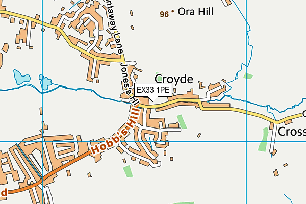 EX33 1PE map - OS VectorMap District (Ordnance Survey)