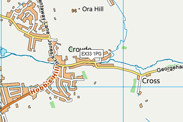 EX33 1PG map - OS VectorMap District (Ordnance Survey)