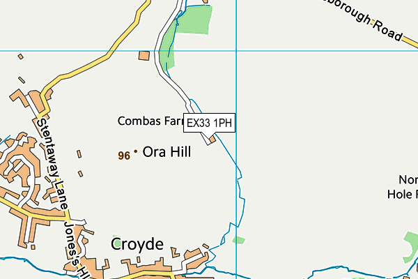 EX33 1PH map - OS VectorMap District (Ordnance Survey)