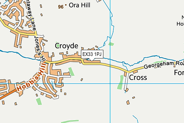 EX33 1PJ map - OS VectorMap District (Ordnance Survey)