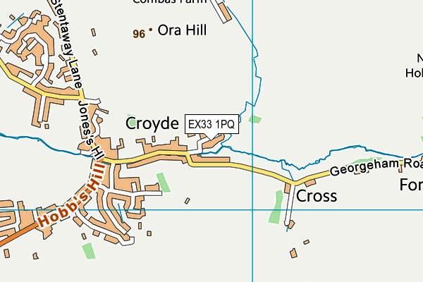 EX33 1PQ map - OS VectorMap District (Ordnance Survey)