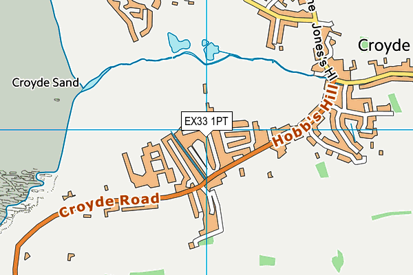 EX33 1PT map - OS VectorMap District (Ordnance Survey)