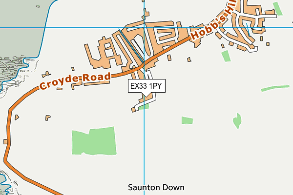 EX33 1PY map - OS VectorMap District (Ordnance Survey)