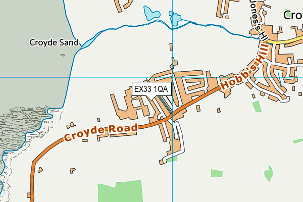 EX33 1QA map - OS VectorMap District (Ordnance Survey)