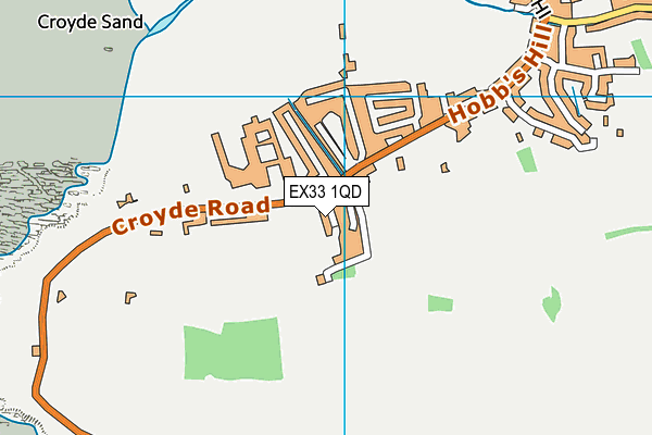 EX33 1QD map - OS VectorMap District (Ordnance Survey)