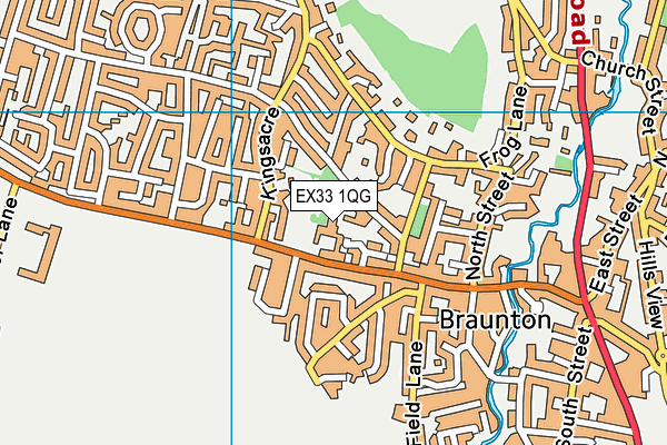 EX33 1QG map - OS VectorMap District (Ordnance Survey)