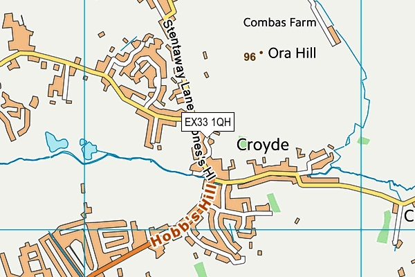 EX33 1QH map - OS VectorMap District (Ordnance Survey)