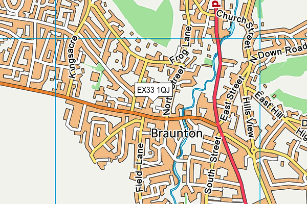 EX33 1QJ map - OS VectorMap District (Ordnance Survey)