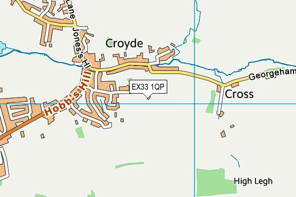 EX33 1QP map - OS VectorMap District (Ordnance Survey)