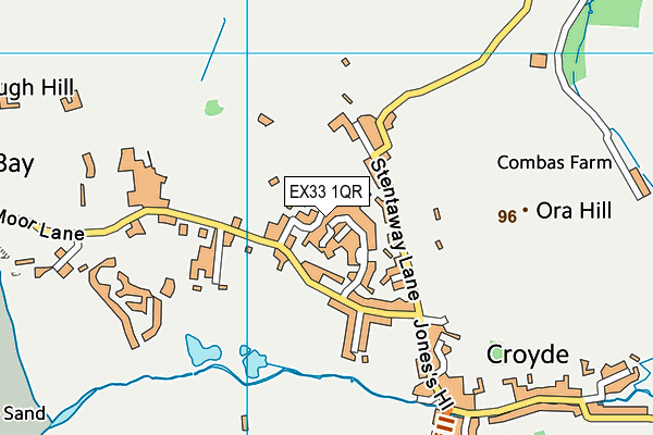 EX33 1QR map - OS VectorMap District (Ordnance Survey)