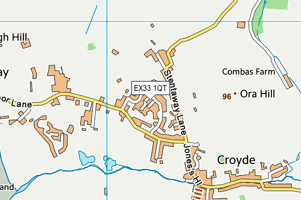 EX33 1QT map - OS VectorMap District (Ordnance Survey)