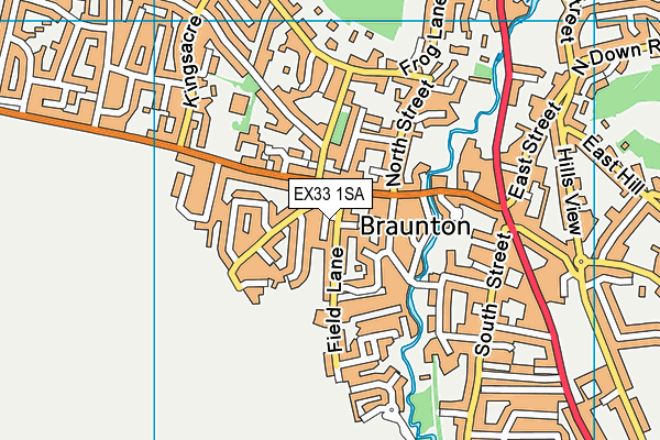 EX33 1SA map - OS VectorMap District (Ordnance Survey)