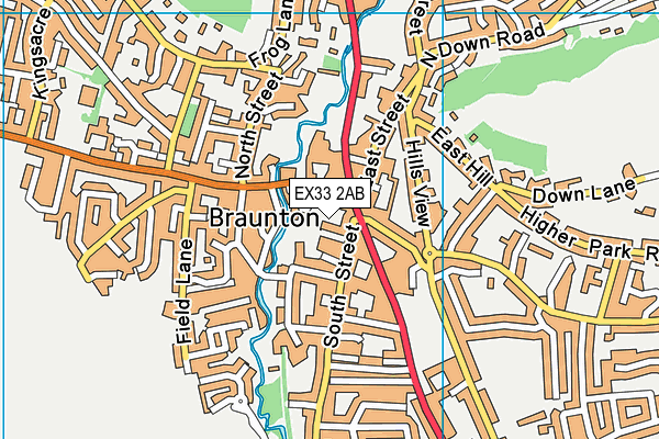 EX33 2AB map - OS VectorMap District (Ordnance Survey)